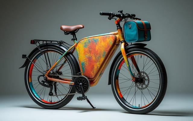 E-bike with custom paint and unique accessories