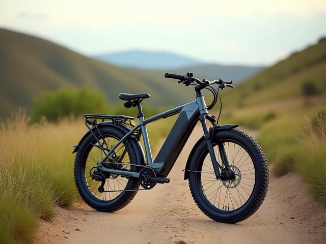 The Voyager electric hybrid bike on a scenic trail